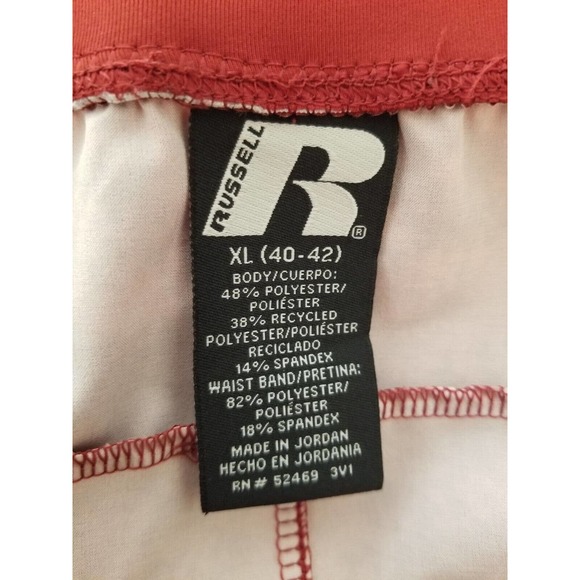 Russell Swim Shorts Men’s Size XL 40-42 orange Inseam 9.5 in - Picture 7 of 7